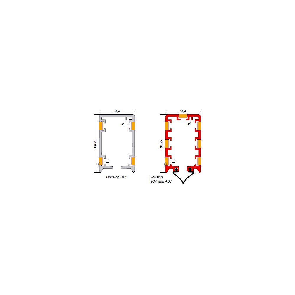 Click-Ductor rail RC4 - RC7