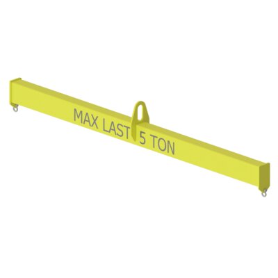 Low profile lifting beam for minimum head room.