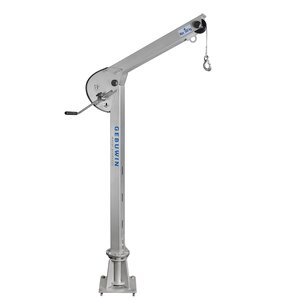 Gebuwin RVS Hijsdavit  SD-SS  in vloersocket- open positie