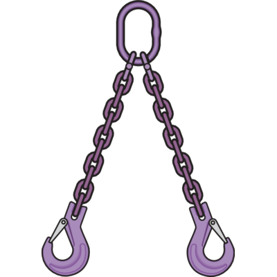 Ketting 2-sprong klephaken Gr10