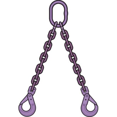 Ketting 2-sprong veiligheidshaken Gr10