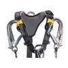 Avao Bod Fast Harness by Petzl, easy suspension for the hooks when not in use.