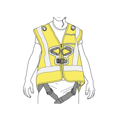 Veiligheidsvest Petzl HI-VIZ voor NEWTON harnassen 