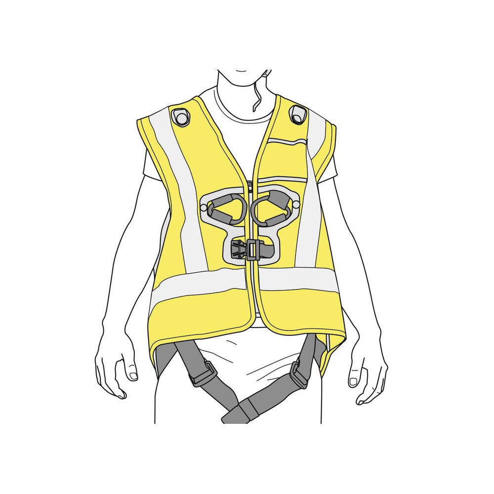 Veiligheidsvest Petzl HI-VIZ voor NEWTON harnassen 