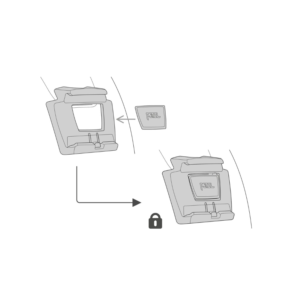 Mounting Plate SLOT ADAPT, adhesive locking plate