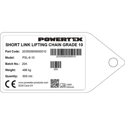 Powertex hijsketting PSL | grade 10