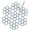 ROPETEX 49 SS inox 7x7 + staalkern