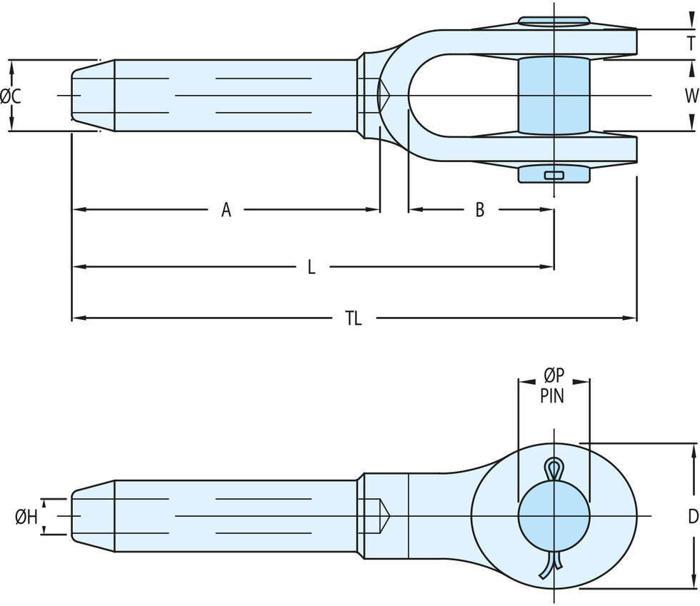 Swage Sockets Open Ropeblock VM | Mennens Netherlands