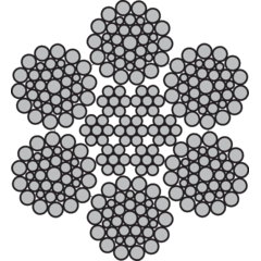 Staalkabel 6x36ws + staalkern