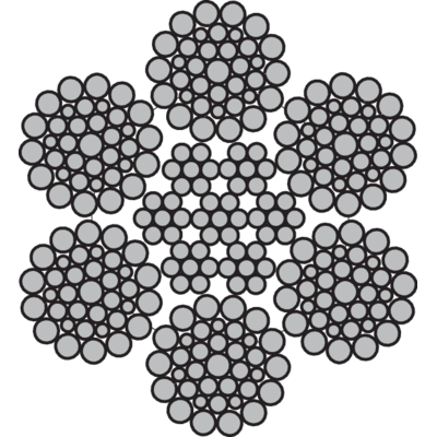 Staalkabel 6x36ws + staalkern