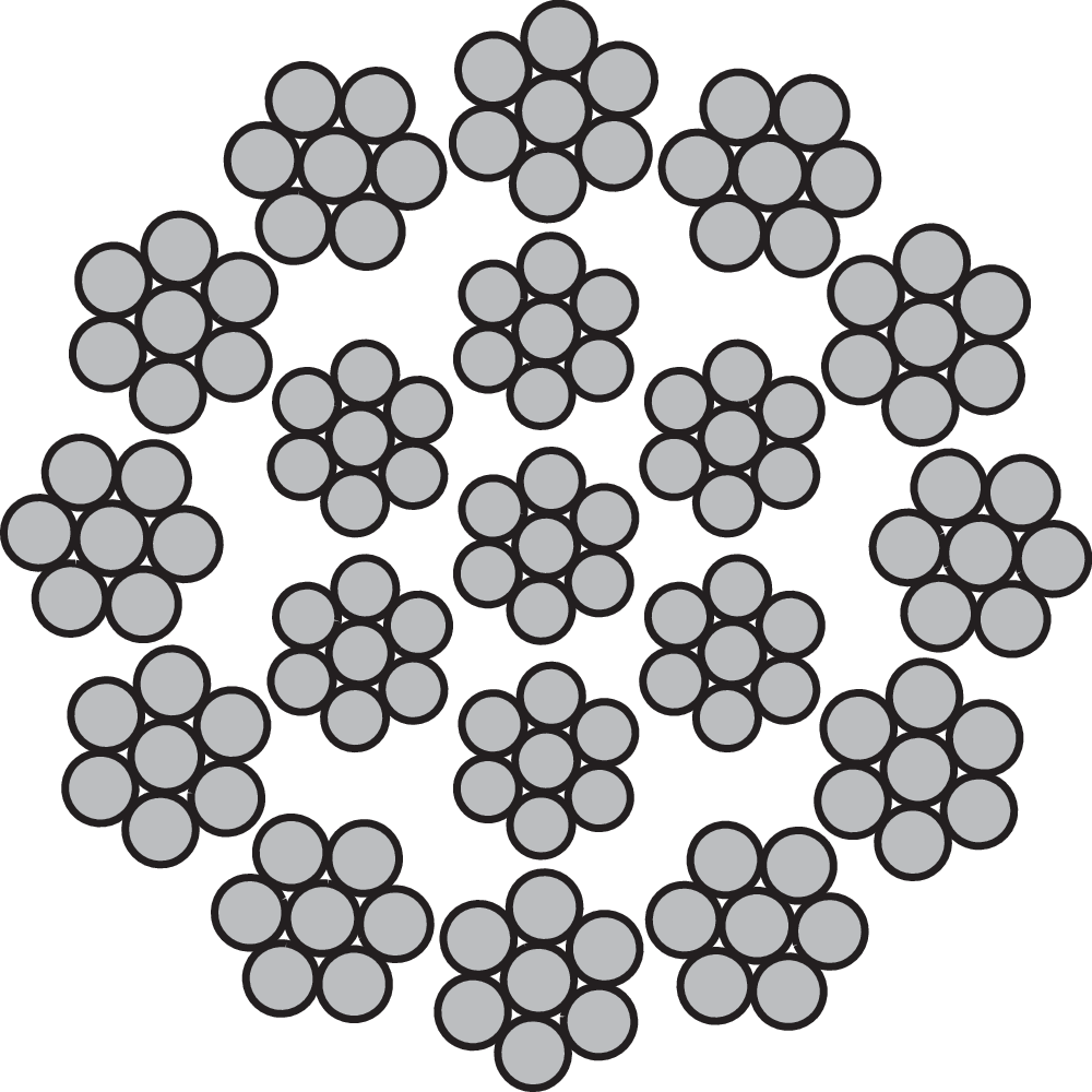 Kiswire staalkabel 19x7 - draaiarm
