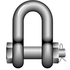 Dee Shackle with Safety Bolt R-7823, Stainless Steel