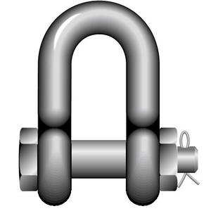 Dee Shackle with Safety Bolt R-7823, Stainless Steel 