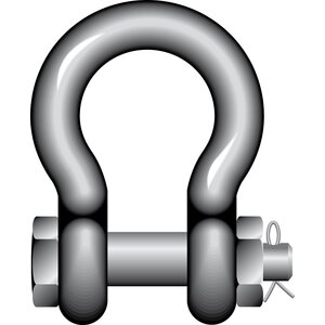Yellow Pin Bow Shackles with Safety Bolt G-3163
