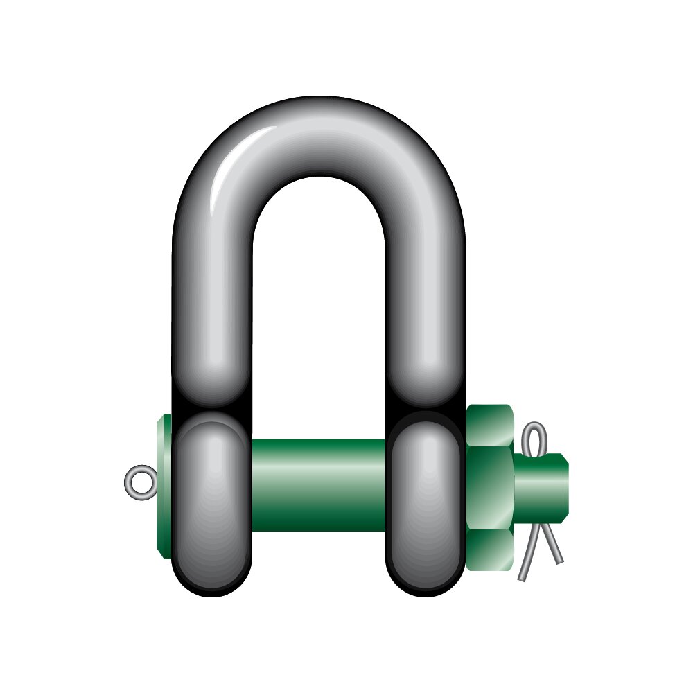G-6038 D-sluiting MB "Heavy Duty" Green Pin