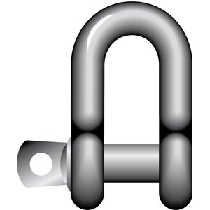 Dee Shackle with Screw Pin R-7821, Stainless Steel 