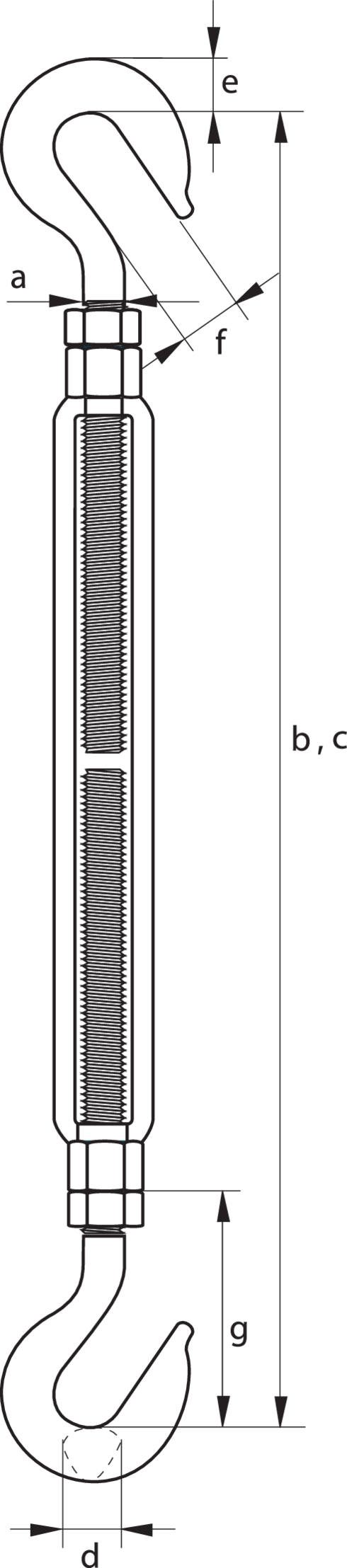 Turnbuckle Hook/Hook G-6312 drawing