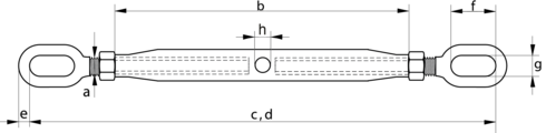Closed Body Rigging Screw G-6340 drawing