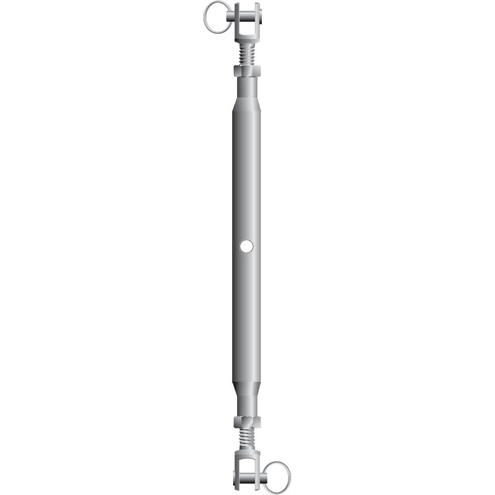 R-7830 RVS (inox) spanschroef gaffel-gaffel
