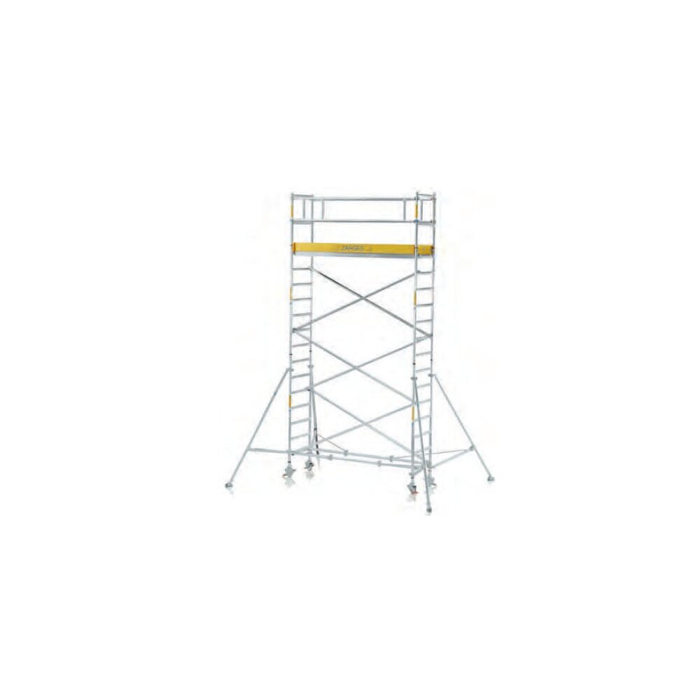 Mobile scaffold tower with stabilisers, single platform width Z600