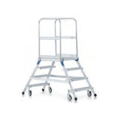 Z600 Verrijdbare platformtrap, 2-zijdig, tralierooster treden