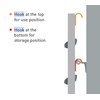 Hook-on shelf ladders 