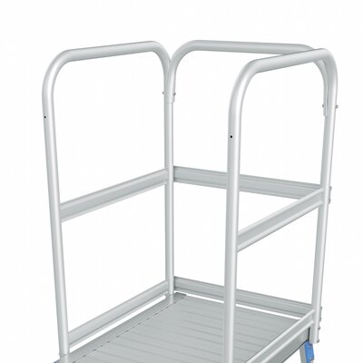 Mobile work platform, one side acces, aluminium treads and platform