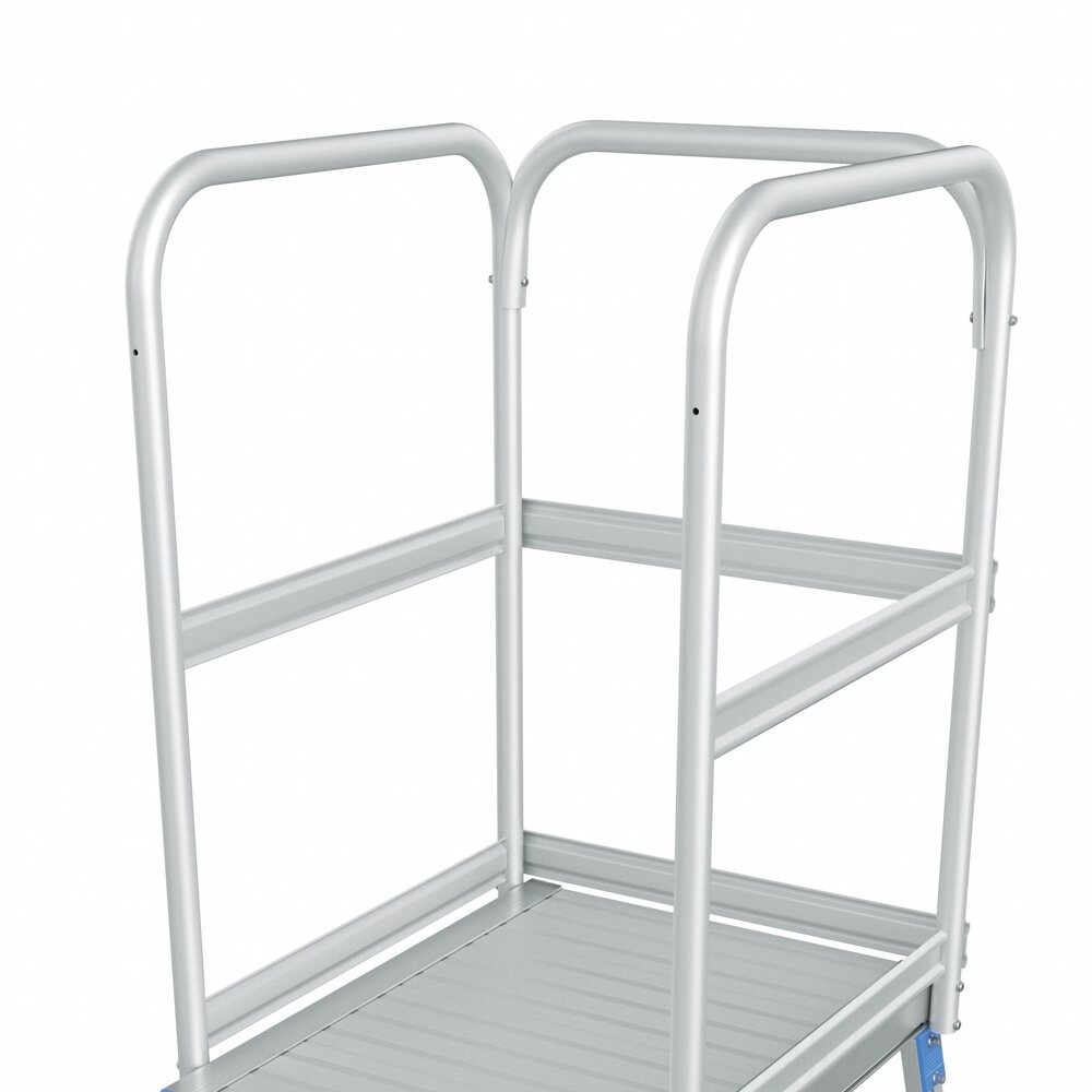 Mobile work platform, one side acces, aluminium treads and platform