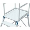 Mobile work platform, one side acces, aluminium treads and platform