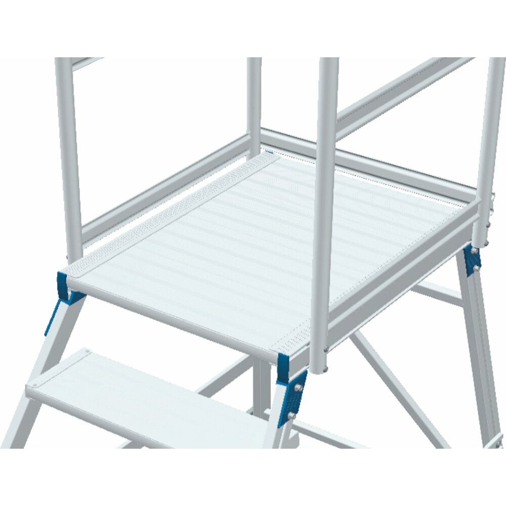 Mobile work platform, one side acces, aluminium treads and platform